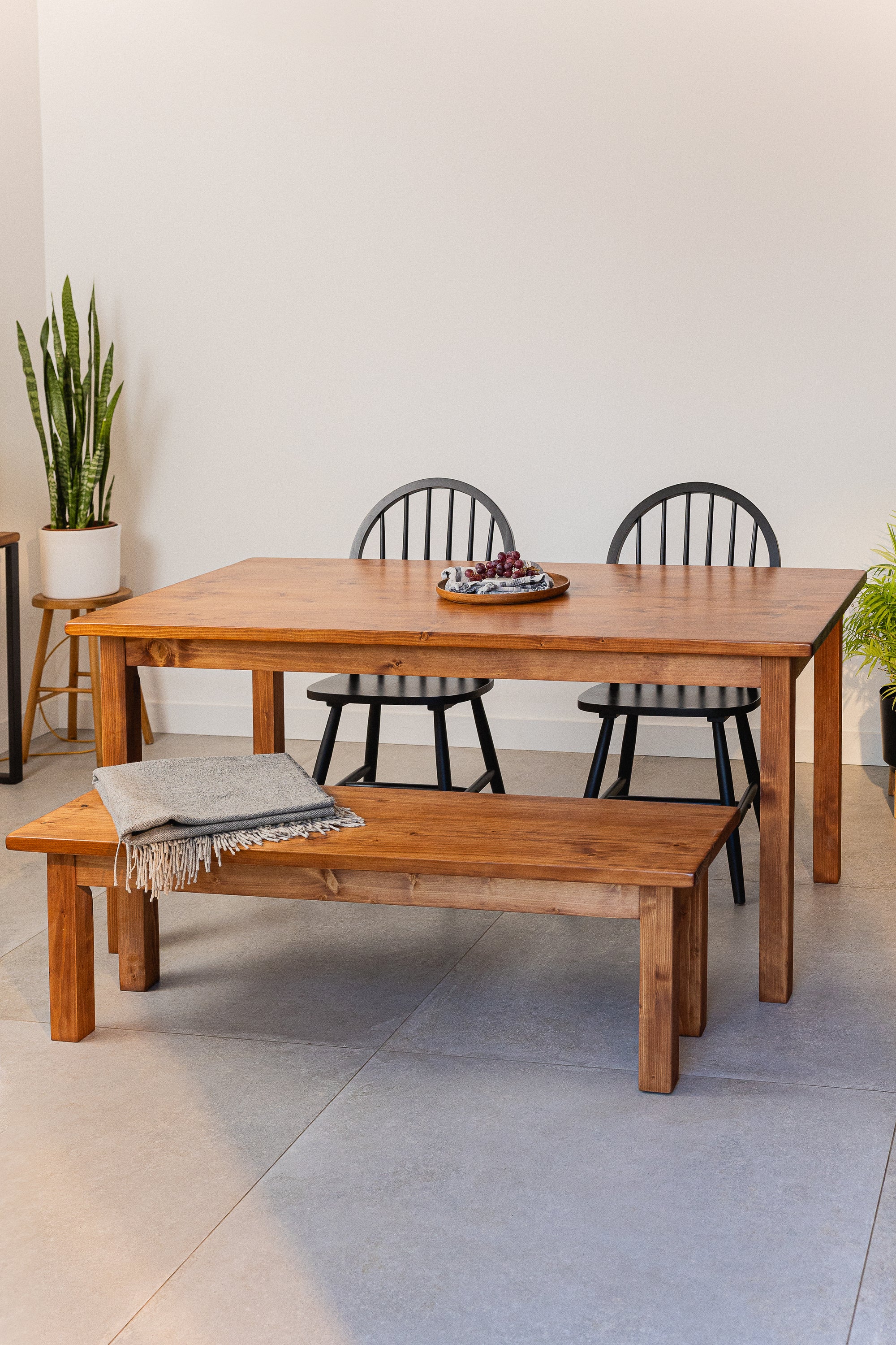 Trapezi • All Wooden Dining Table And Benches