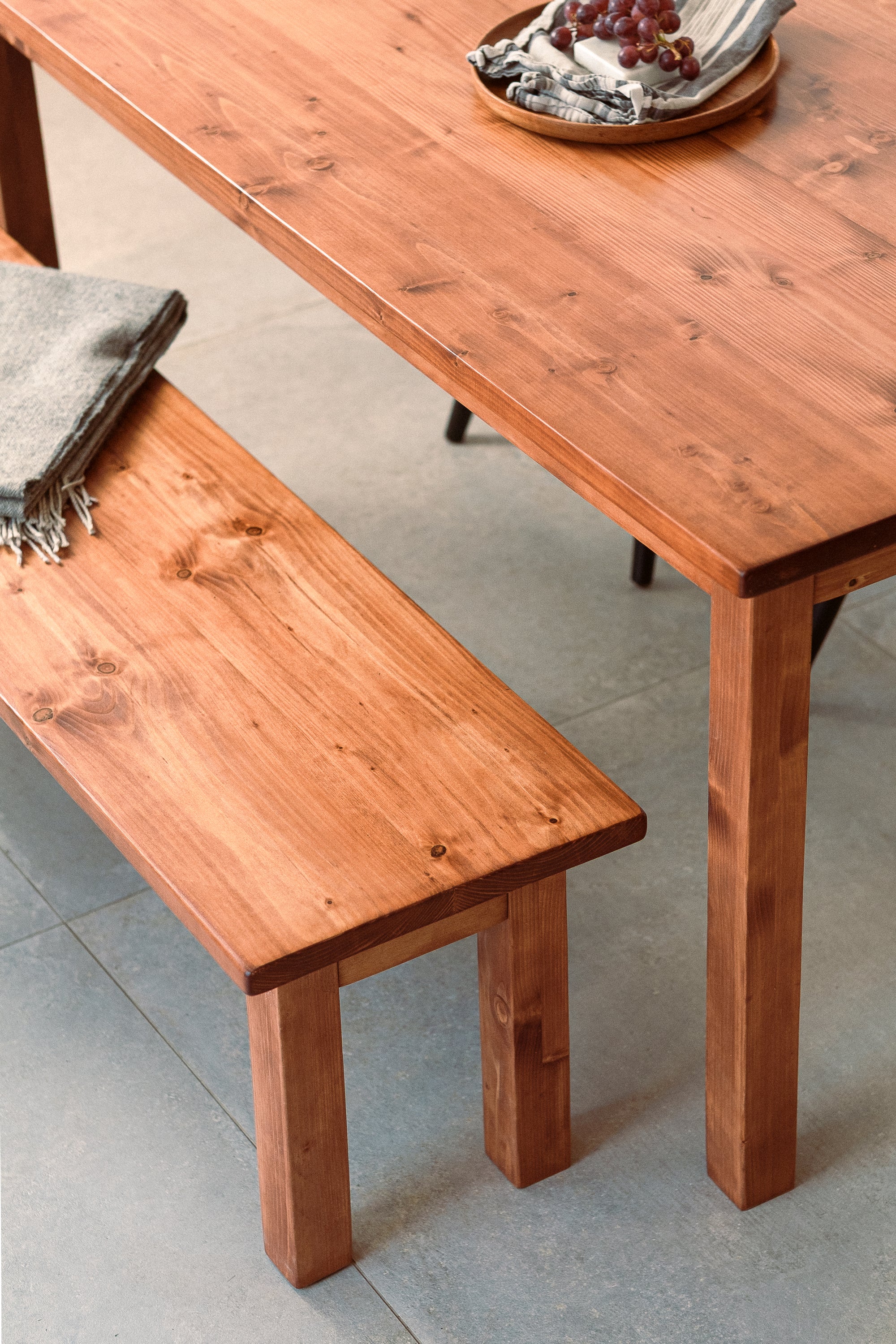Trapezi • All Wooden Dining Table And Benches